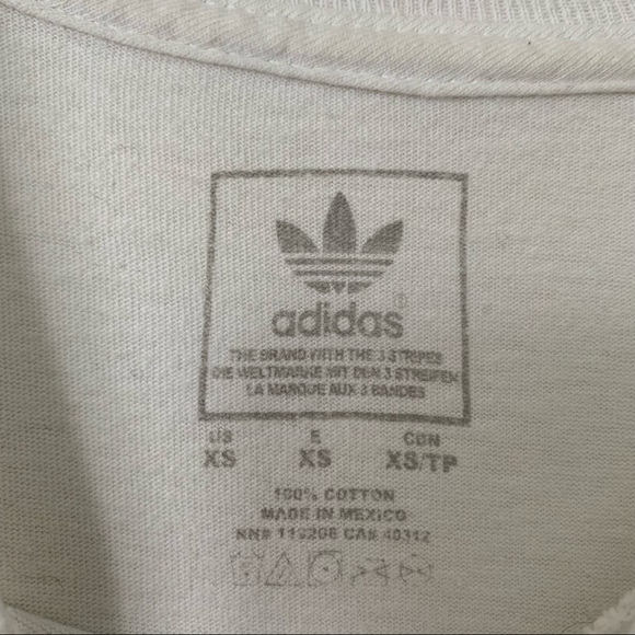 SUMMER CLEARANCE - adidas Rose Gold Trefoil, Reverse Logo on Back, White sz XS - Picture 5 of 9